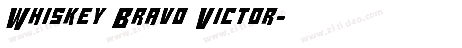 Whiskey Bravo Victor字体转换